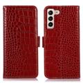 Samsung Galaxy S23+ 5G Skórzane Etui z Portfelem Crocodile z RFID