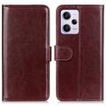 Etui z Portfelem do Xiaomi Redmi Note 12 Pro z Magnetycznym Zamknięciem - Brąz