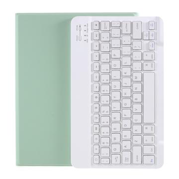 iPad Air 2024/2022/2020 Etui z Klawiaturą Bluetooth z Miejscem na Długopis - Jasnozielony