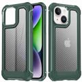Hybrydowe Etui iPhone 14 z Włókna Węglowego Odporne na Zarysowania - Zieleń
