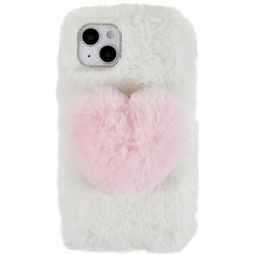 iPhone 14 Plus Etui z TPU Plush Heart - Biel