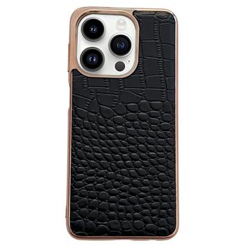 iPhone 14 Pro Pokryte Skórą Etui z Serii Crocodile