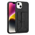Pokryte Etui YB do iPhone 14 z Podstawką i Uchwytem na Karty - Czarne