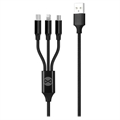 Pleciony Kabel Ładujący USB Forever 3 w 1 - 1.2 m