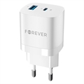 Szybka Ładowarka Ścienna Forever GaN TC-05 - USB, USB-C - 33W