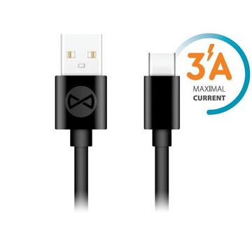 Kabel Forever USB-A do USB-C - 1m, 3A - Czarny