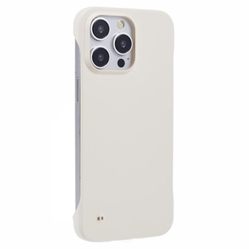 iPhone 16 Pro Max Bezramkowe Plastikowe Etui - Biel
