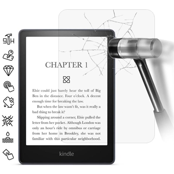 Amazon Kindle Paperwhite (2024) Szkło Hartowane Ochronne Full Cover na Ekran - Transparentny