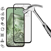 Osłona na Cały Wyświetlacz z Hartowanego Szkła Google Pixel 8a - Czarna Krawędź