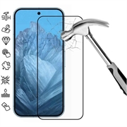 Google Pixel 9 Pro XL Osłona na Cały Wyświetlacz z Hartowanego Szkła - Czarna Krawędź