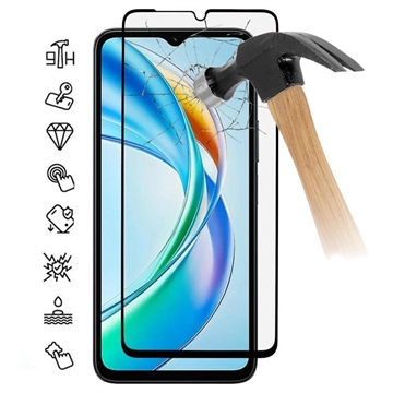 Honor X5b/X5b Plus Osłona na Cały Wyświetlacz z Hartowanego Szkła - Czarna Krawędź