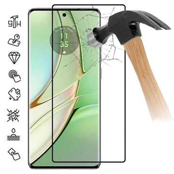 Osłona na Cały Wyświetlacz z Hartowanego Szkła Motorola Edge 40 Neo - Czarna Krawędź