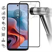 Motorola Moto G34 Osłona na Cały Wyświetlacz z Hartowanego Szkła - Czarna Krawędź
