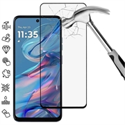Motorola Moto G45 Osłona na Cały Wyświetlacz z Hartowanego Szkła - Czarna Krawędź