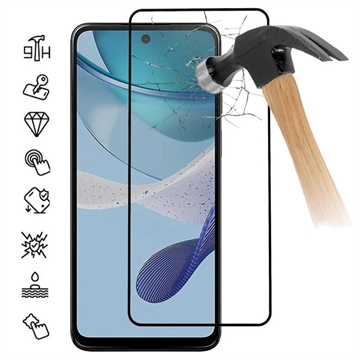 Osłona na Cały Wyświetlacz z Hartowanego Szkła Motorola Moto G53 - Czarna Krawędź
