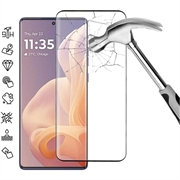 Motorola Moto G85/S50 Neo Osłona na Cały Wyświetlacz z Hartowanego Szkła - Czarna Krawędź