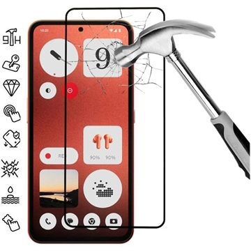 Nothing CMF Phone 1 Osłona na Cały Wyświetlacz z Hartowanego Szkła - Czarna Krawędź