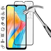 Oppo A18 Osłona na Cały Wyświetlacz z Hartowanego Szkła - Czarna Krawędź
