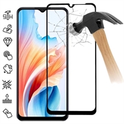 Osłona na Cały Wyświetlacz z Hartowanego Szkła Oppo A59 - Czarna Krawędź