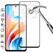 Oppo A79/A2 Osłona na Cały Wyświetlacz z Hartowanego Szkła - Czarna Krawędź