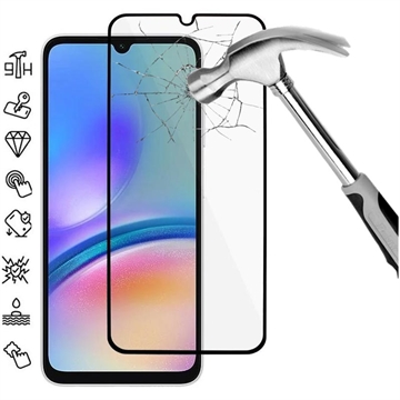 Osłona na Cały Wyświetlacz z Hartowanego Szkła Samsung Galaxy A05s - Czarna Krawędź