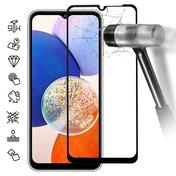 Osłona na Cały Wyświetlacz z Hartowanego Szkła Samsung Galaxy A15 - Czarna Krawędź