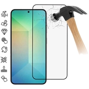 Samsung Galaxy S25 Osłona na Cały Wyświetlacz z Hartowanego Szkła - Czarna Krawędź