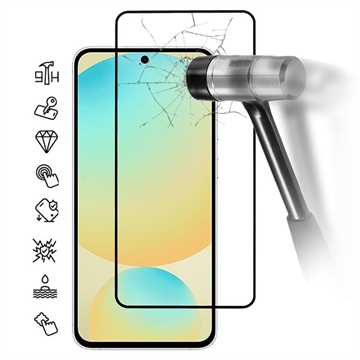 Samsung Galaxy S25 FE Pełna okładka szkło hartowane na ekran - 9H - czarna krawędź