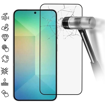 Samsung Galaxy S25+ Osłona na Cały Wyświetlacz z Hartowanego Szkła - Czarna Krawędź