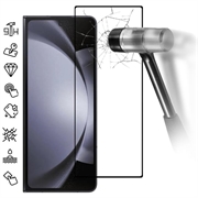 Osłona na Cały Wyświetlacz z Hartowanego Szkła Samsung Galaxy Z Fold6 - Czarna Krawędź