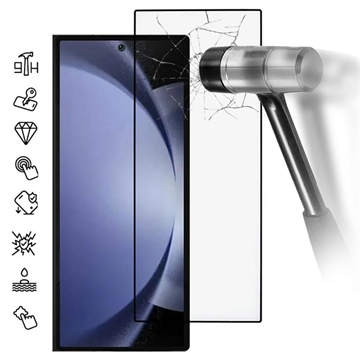 Osłona na Cały Wyświetlacz z Hartowanego Szkła Samsung Galaxy Z Fold7 - Czarna Krawędź