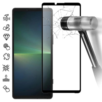 Osłona na Cały Wyświetlacz z Hartowanego Szkła Sony Xperia 10 VI - Czarna Krawędź