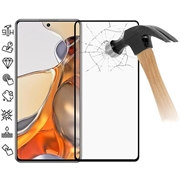 Osłona na Cały Wyświetlacz z Hartowanego Szkła Xiaomi 11T/11T Pro - Czarna Krawędź