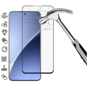 Xiaomi 15 Pro Osłona na Cały Wyświetlacz z Hartowanego Szkła - Czarna Krawędź