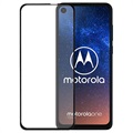 Pełne zabezpieczenie ekranu ze szkła hartowanego do telefonu Motorola One Vision - Czarne