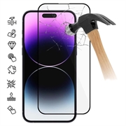 Osłona na Cały Wyświetlacz z Hartowanego Szkła iPhone 16 - Czarna Krawędź