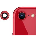 iPhone SE (2022)/SE (2020) Metalowo-szklane Zabezpieczenie Obiektywu Aparatu - Czerwień