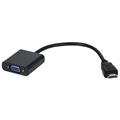 Przewodowy Adapter Full HD 1080p HDMI / VGA - Czarny