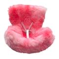 Futerkowy fotelik samochodowy dla lalki Labubu 15-17cm