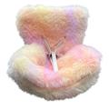 Futerkowy fotelik samochodowy dla lalki Labubu 15-17cm - Róż / Żółty / Fiolet
