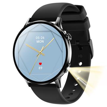 Inteligentny zegarek G34 1,32" AMOLED z funkcją rozmów Bluetooth, monitorowaniem stanu zdrowia i śledzeniem kondycji - czarny