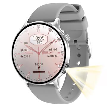 Inteligentny zegarek G34 1,32" AMOLED z funkcją Bluetooth, monitorowaniem stanu zdrowia i śledzeniem kondycji - szary