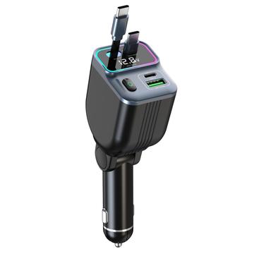 Ładowarka samochodowa GC15 83W z monitorem napięcia w czasie rzeczywistym - czarna