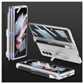 Hybrydowe Etui z Gniazdem Pióro GKK Magnetic Fold do Samsung Galaxy Z Fold3 5G - Srebrny