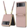 Hybrydowe Etui GKK Mirror do Samsung Galaxy Z Flip3 5G - Różowe
