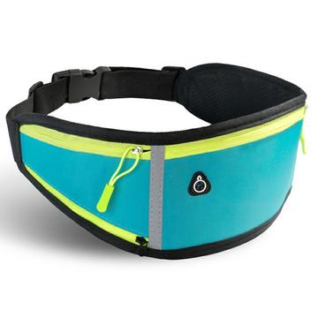GOUNOD SK015 Pas sportowy / torba na pas do biegania z uchwytem na butelkę z wodą - cyjan