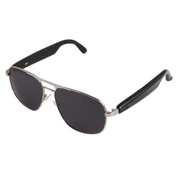 GS02 Polarized Smart Aviator Eyeglasses z funkcją tłumaczenia AI, muzyki i połączeń - srebrny / czarny