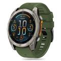 Garmin Fenix 5/6/6 Pro/7/8/E Tech-Protect Pasek silikonowy na linkę - 47mm - Wojskowy Zielony
