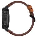 Pasek ze Skóry Naturalnej do Zegarka Garmin Fenix 6/5/5 Plus - Brąz