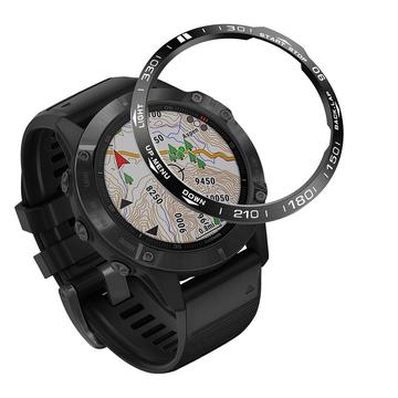 Garmin Fenix 6/6 Pro Watch Bezel Stainless Steel Cover - czarny